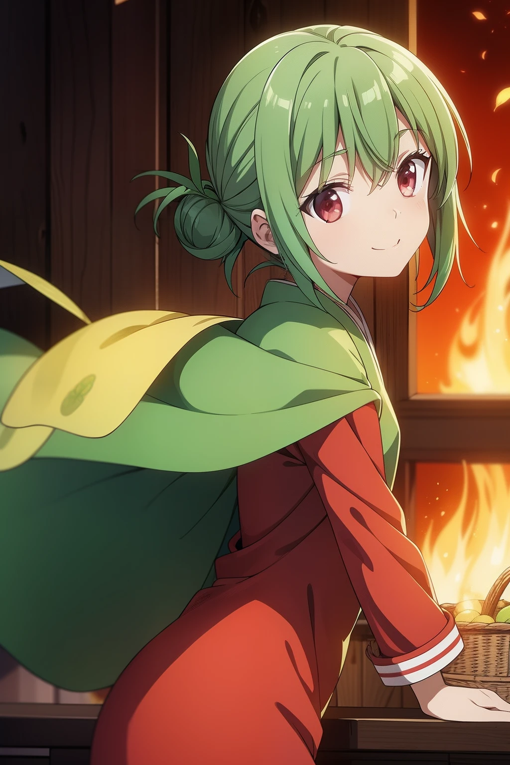 Greengrocer Oshichi、Background of swirling flames