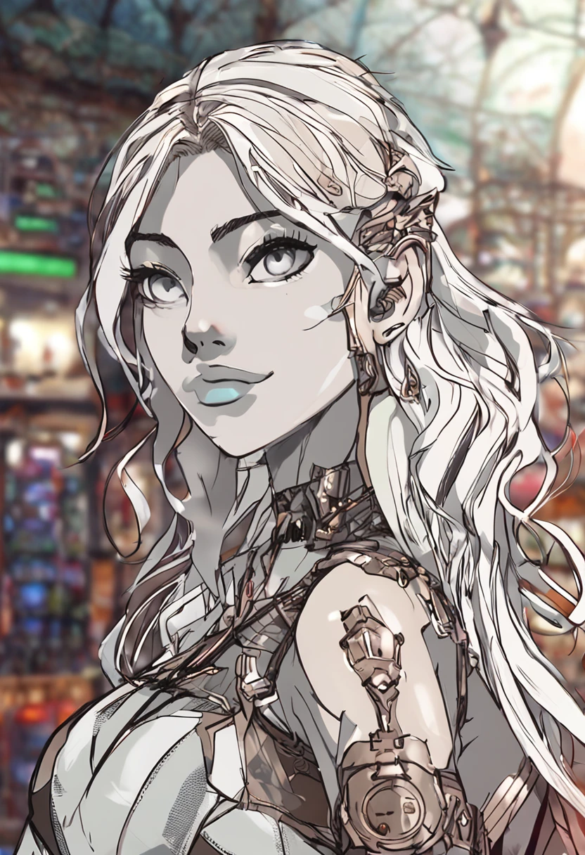 realistic illumination，top Quority，Resolution of 8K，tmasterpiece：1.3，Clear focus：1.2，1个Giant Breast Girl，delicated face，二重まぶた，largeeyes，Sexy expression，Perfect anatomical physique，Beautiful Women with Perfect Figure：1.6，Big breasted 1.7，Long snow-white hair，Bigchest：1.8，Armor，Long knives，magia，exteriors，during night：1.1，1080p，hyper HD，textureskin，super detailing，best qualtiy，high detal，high high quality