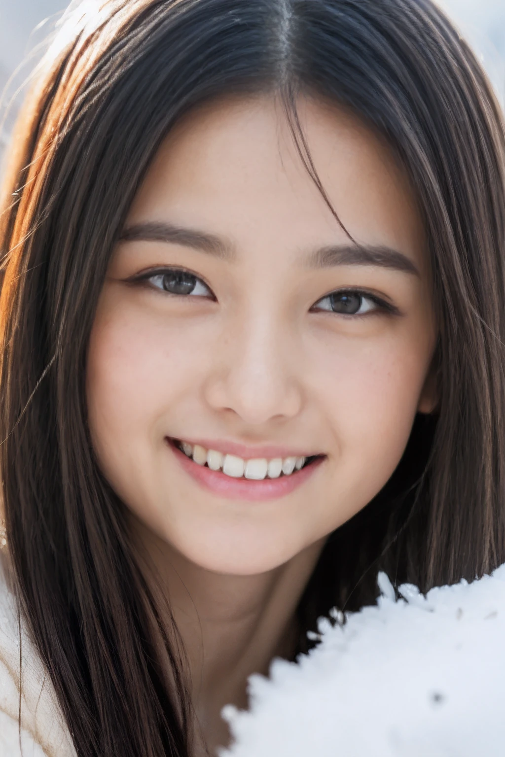 (8k), (highest quality: 1.2), (Realistic), (Realistic: 1.37), Ultra-high resolution, 1 girl, Head to knee photo、cute, smile, Mouth closed, Beautiful details, Beautiful Nose, whole body, Wet Hair, Giant Dulcefo, pork, , (Big Breasts)、Saggy breasts、Soft Breasts、Voluptuous thighs、Heterochromia iridis