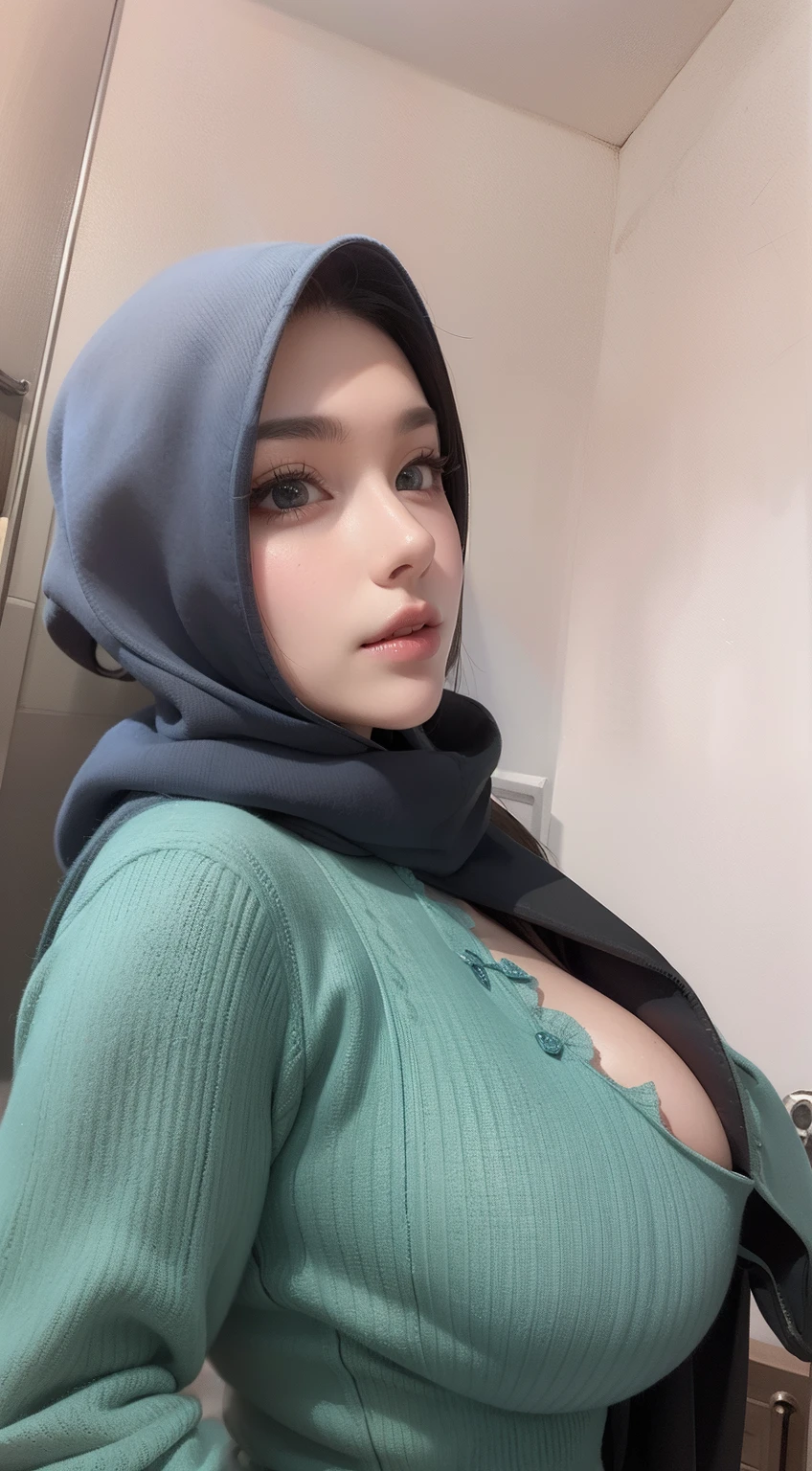 (Huge breast: 1.6), sexy breast, big cleavage, (open,clothes: 1.6), no_bra, real skin, realistic skin, real breast, realistic breast, detailed skin features, detailed clothes features, body proportions, veloptious body, real face, detailed facial features, beautiful eyes, bright silver eyes, detailed eyes, parted lips, gloss on lips, detailed face and breast, best quality, masterpiece, ultra-detailed,