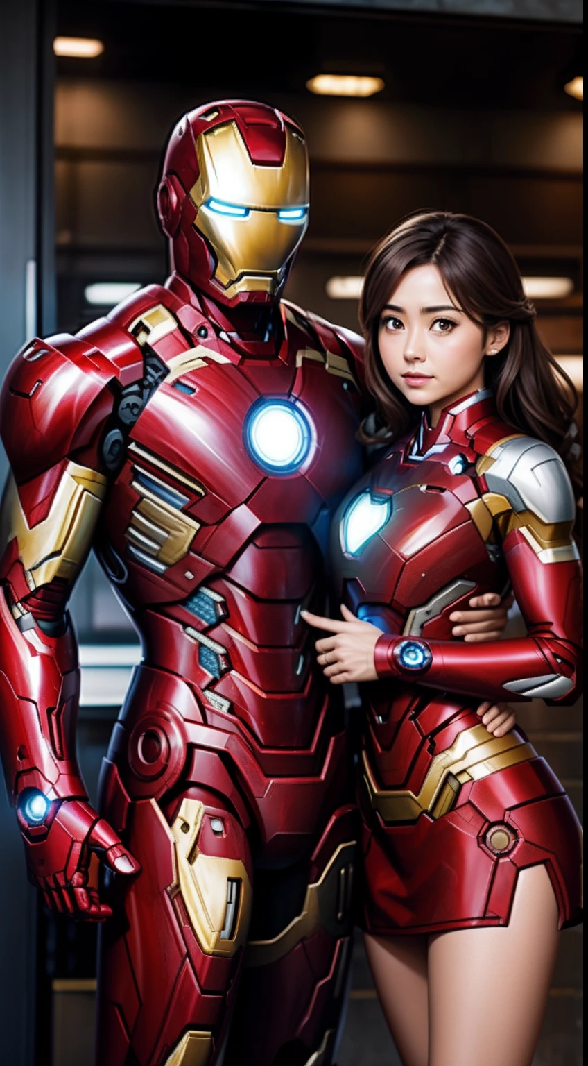Iron man with girlfriend