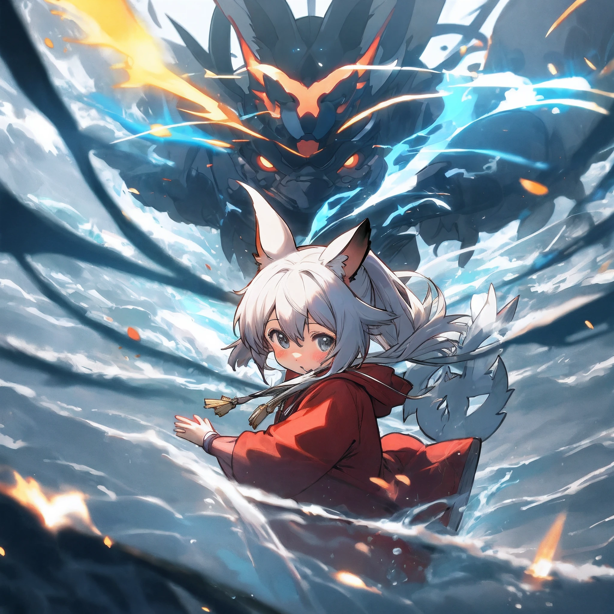 Sparkling eyes、mischievous smile、Red eyes