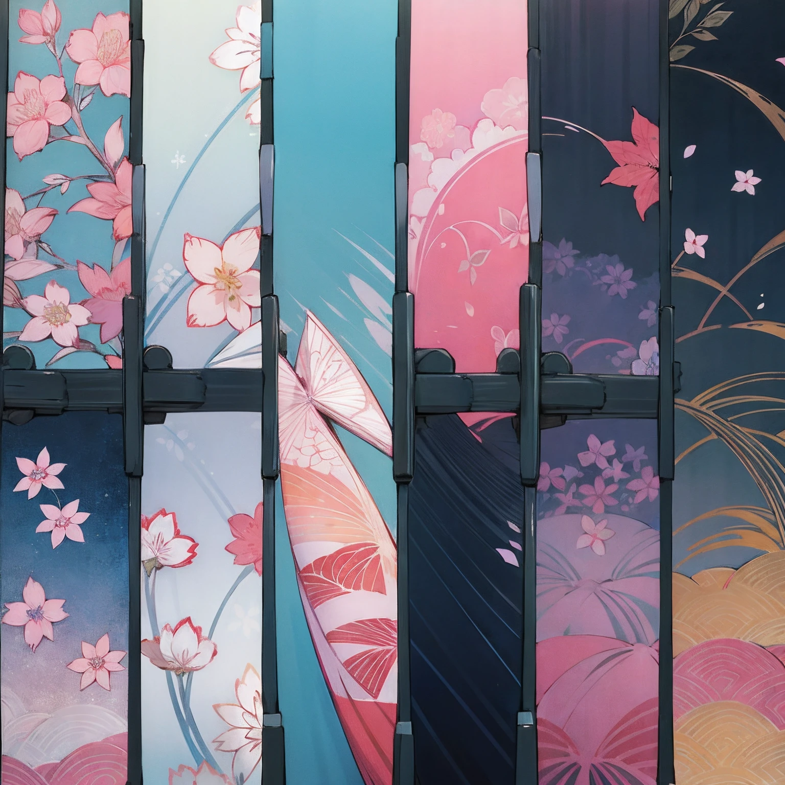 Four seasons fold々、colourfull、PastelColors、For kimono patterns --auto