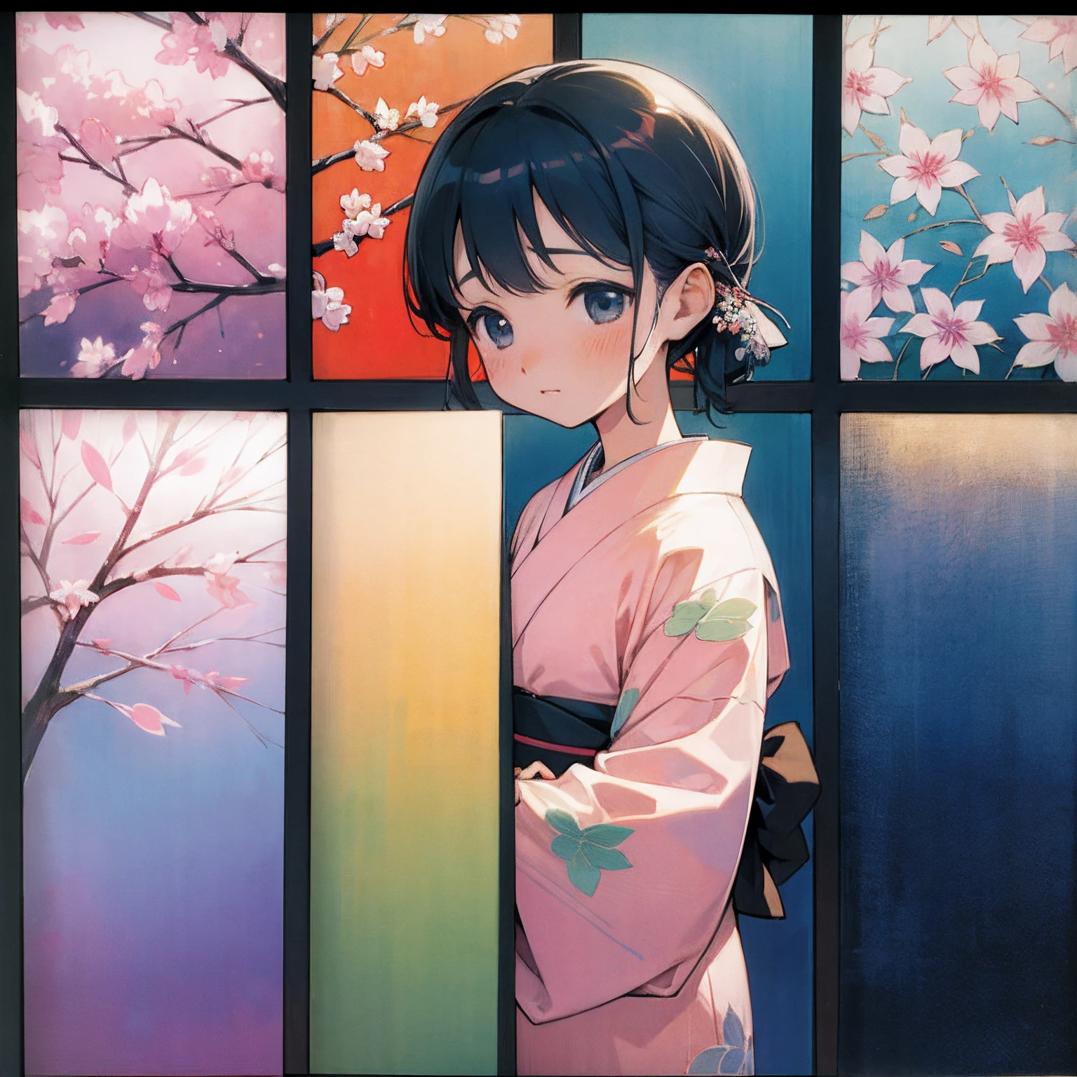 Four seasons fold々、colourfull、PastelColors、For kimono patterns --auto