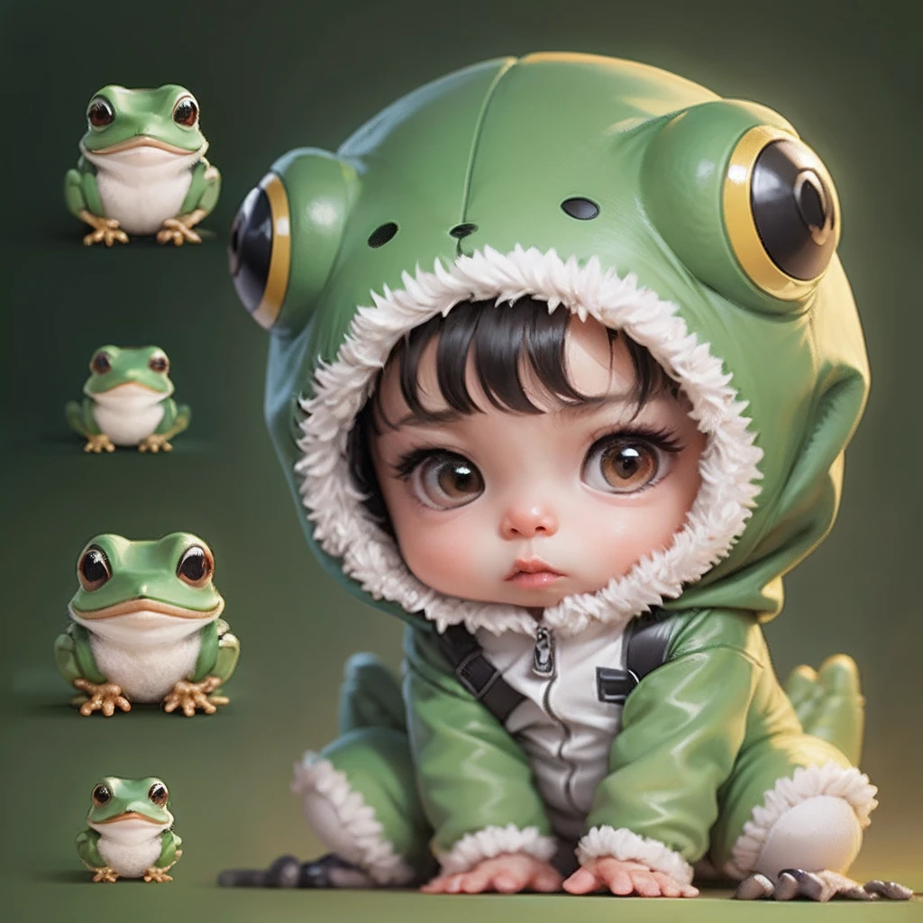 chibbi boy in frog suit, high quality --auto --s2