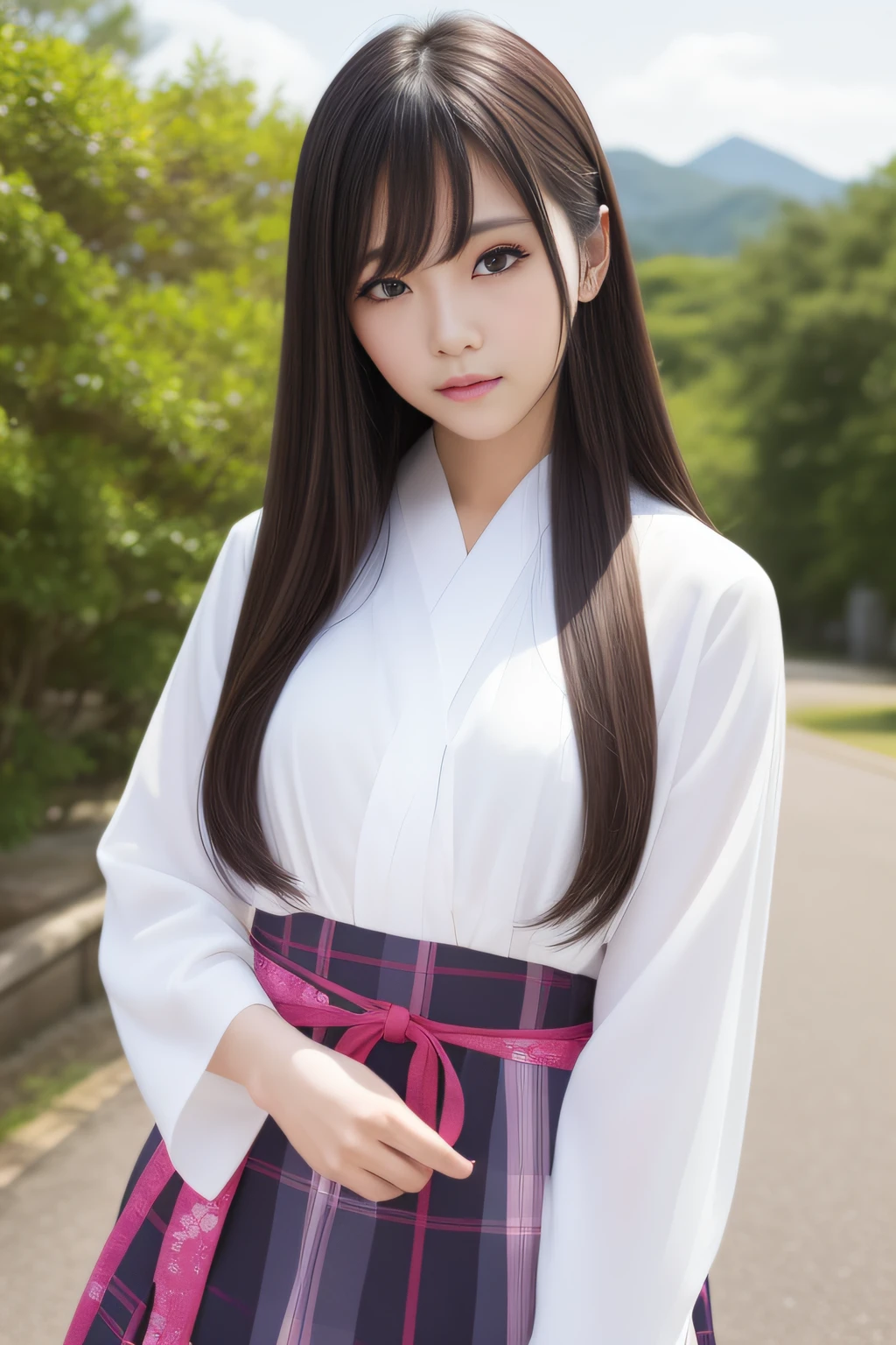 High quality、masutepiece、超A high resolution、(Photorealistic:1.4)、Akita Bijin、Fair skin、japanes、colourful clothes、skirt by the、doress、pumps、(Thin eyebrows:0.2)、(thin lipss:0.8)、(small nose:0.8)、Appearance without makeup、walk、cowboy  shot、(the perfect body:1.2)、(small nipple:0.7)、Akita City、By Michelangelo、ulzzang -6500-v1.1