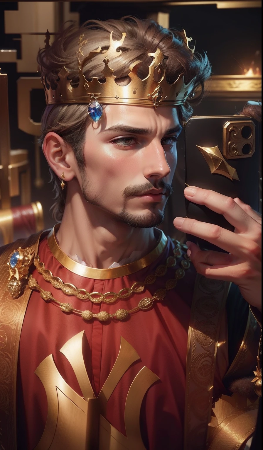 King outfit, king Crown, 4K, beautiful Background