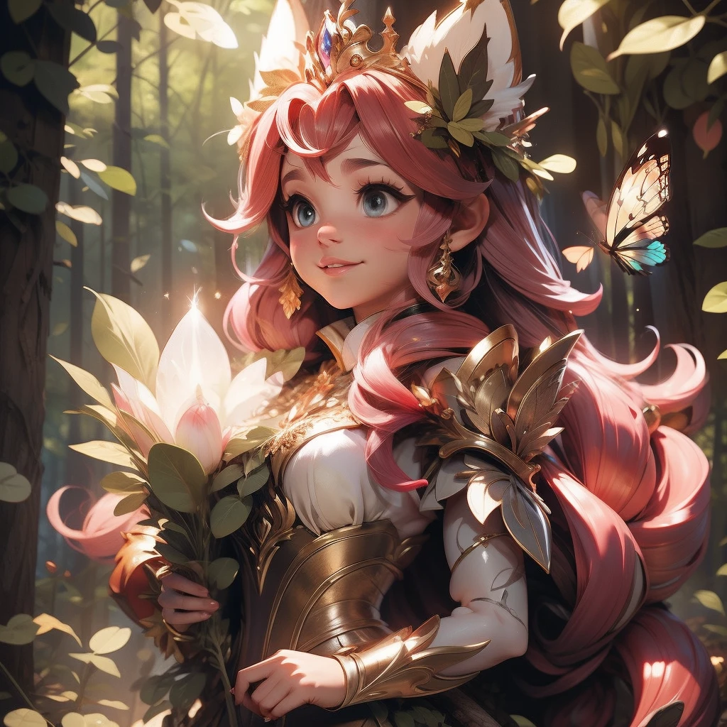 A beautiful fantasy princess, in the fantasy Forest