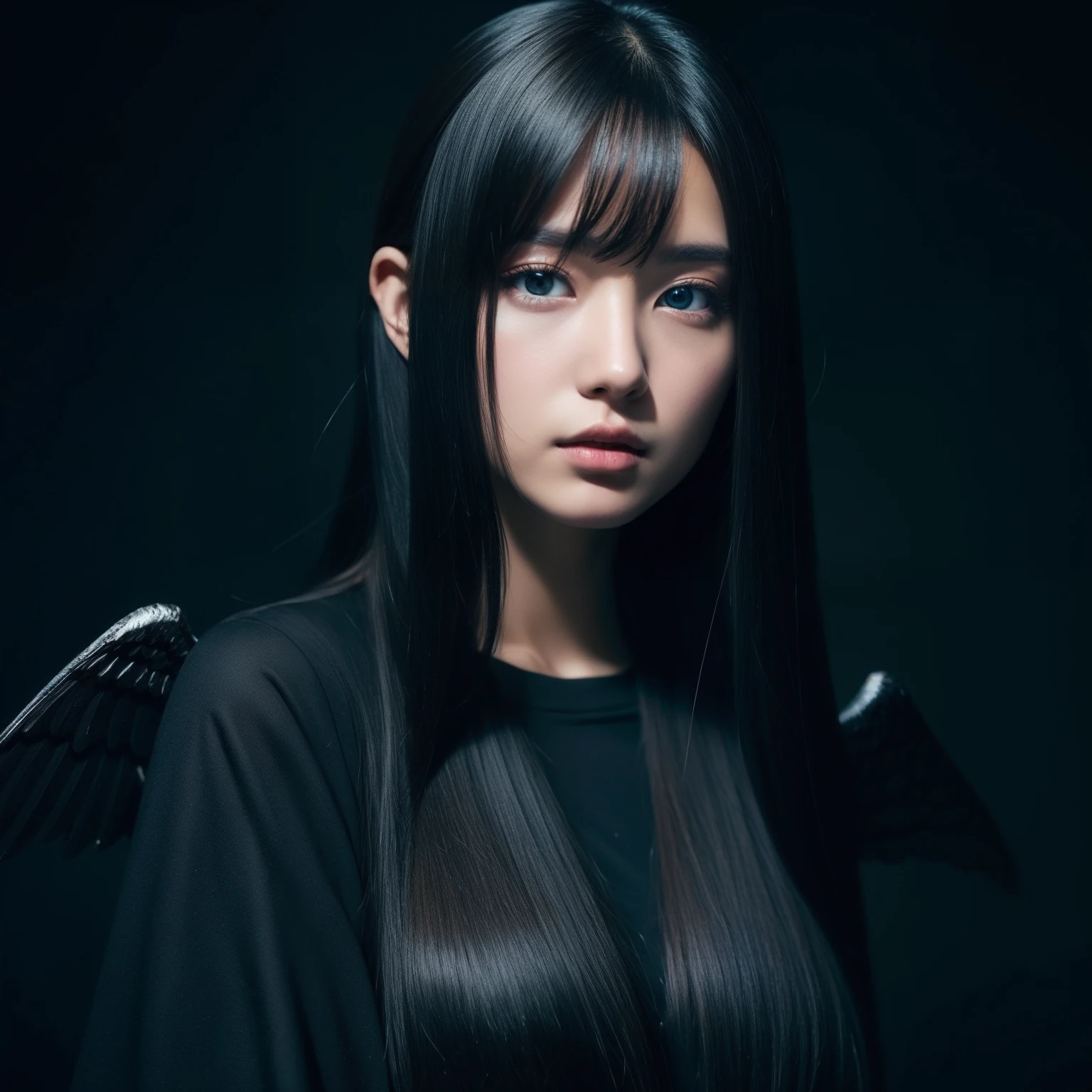 Fallen Angel、Black Flame、a beauty girl、