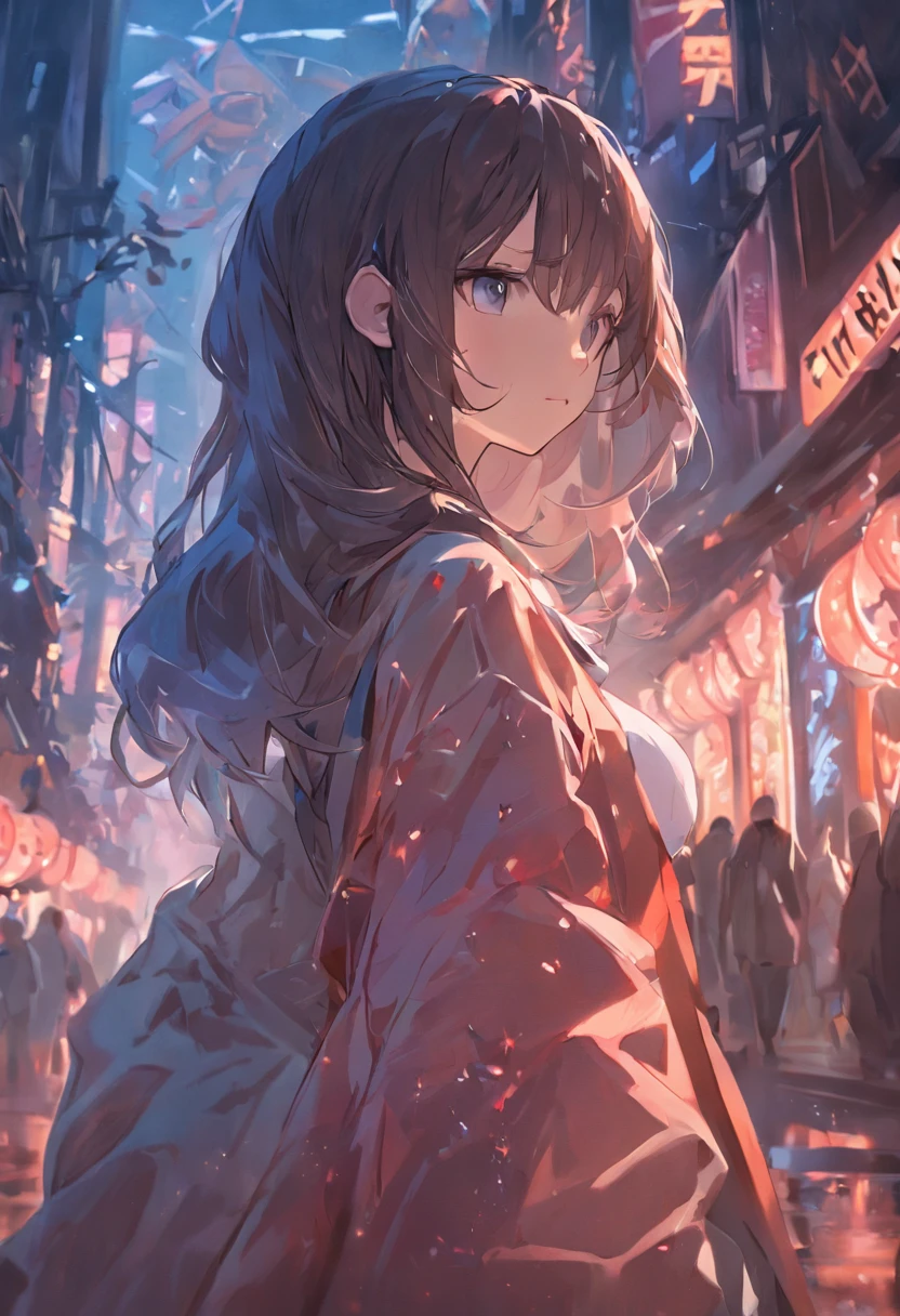 realistic illumination,top Quority,Resolution of 8K,tmasterpiece:1.3,Clear focus:1.2,1个Giant Breast Girl,delicated face,二重まぶた,largeeyes,Sexy expression,Perfect anatomical physique,Beautiful Women with Perfect Figure:1.6,Big breasted 1.7,long and dark brown hair,Bigchest:1.8,Armor,Long knives,magia,exteriors,during night:1.1,1080p,hyper HD,textureskin,super detailing,best qualtiy,high detal,high high quality