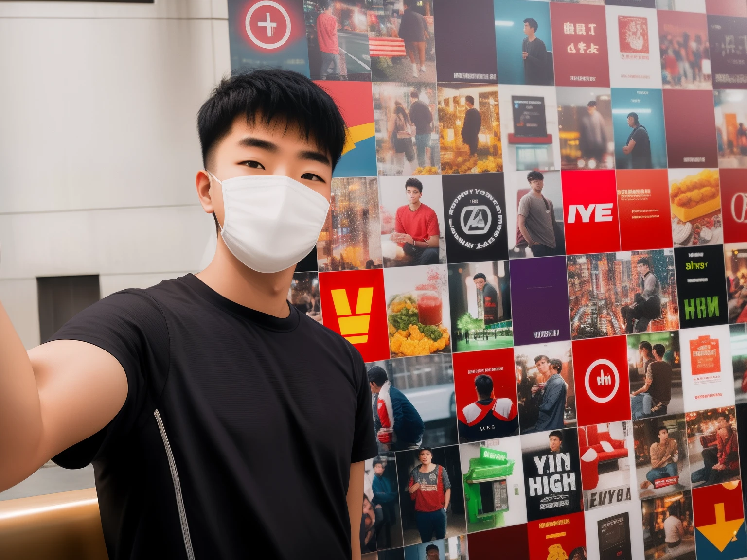 RAW photo, a portrait photo of 25 y.o man in casual clothes, night, city street, (high detailed skin:1.2), 8k uhd, dslr, soft lighting, high quality, film grain, Fujifilm XT3