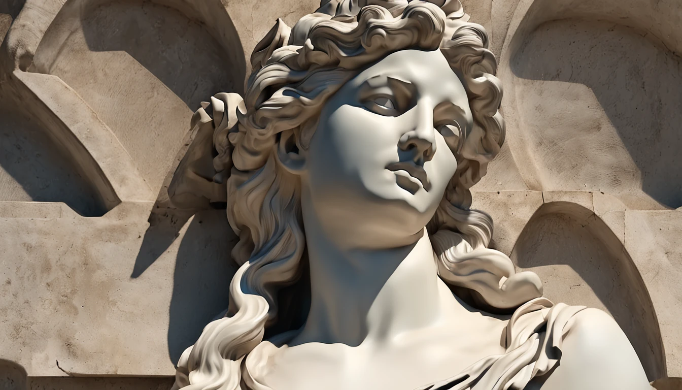 Classical sculpture,David,Grandiose scenes,Clear details,Classical beauty,Illustration style,A majestic,Cyber,psychedelia,art poster,Escultura,Michelangelo,Fault art,Classical sculpture,Classical oil painting style,Renaissance,photorealestic,Classical sculpture