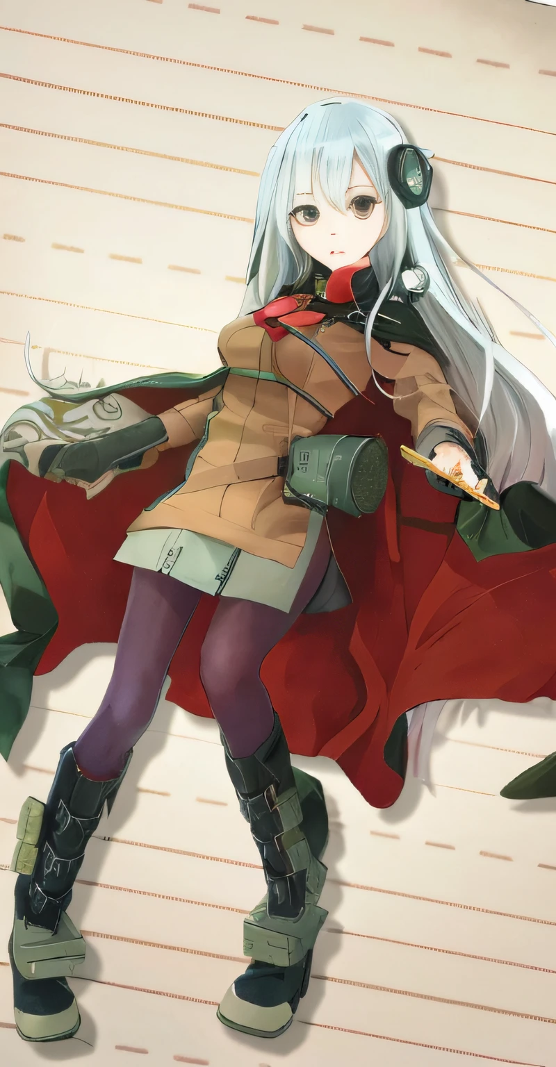Anime - style drawing of a woman with long white hair and a cape, Kantai collection style, rogue anime girl, fus rei, Detailed key anime art, Kushatt Krenz Key Art Women, alchemist girl, cushart krentz, Heavy cloak, zerochan art, offcial art, cushart kenz, detailed anime character art, with cape, zerochan