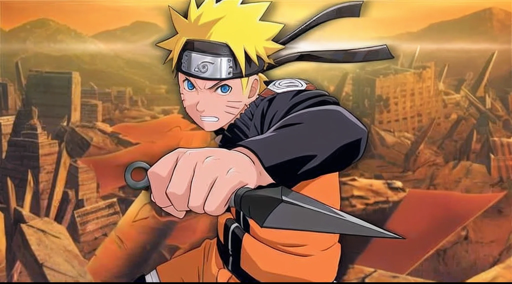 character with sword in hand pointing at camera, naruto uzumaki, naruto artstyle, naruto, shinobi, best character design, holding kunai, epic style, realistic, 8k, ultra, real life character