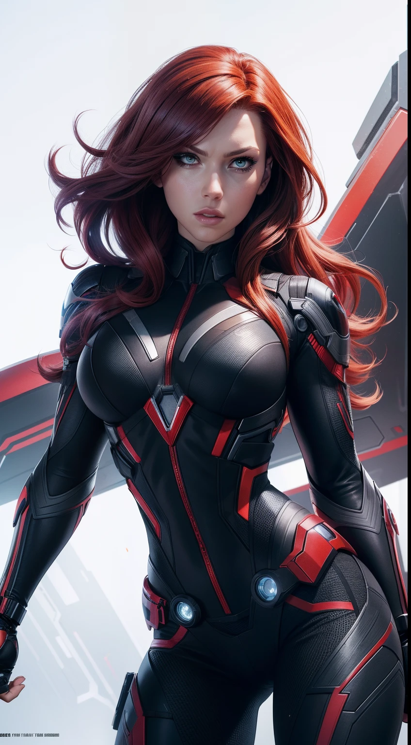 Movie scene: The enigmatic Scarlet Witch from Marvel comes into focus in a close-up shot, her expressive eyes gleaming with an otherworldly intensity. Surrounding her, the fabric of space distorts, twisted undead creatures lurking in the background. A lens flare casts ethereal beams of light, adding to the intrigue and underlying tension. The Axis of this intricately detailed scene is masterfully rendered using high detail and volumetric lighting, making for a 4K picture that's truly surreal. Textures are true to reality, and the dramatic lighting enhances the overall impact, making this an unforgettable scene brought to life by the power of