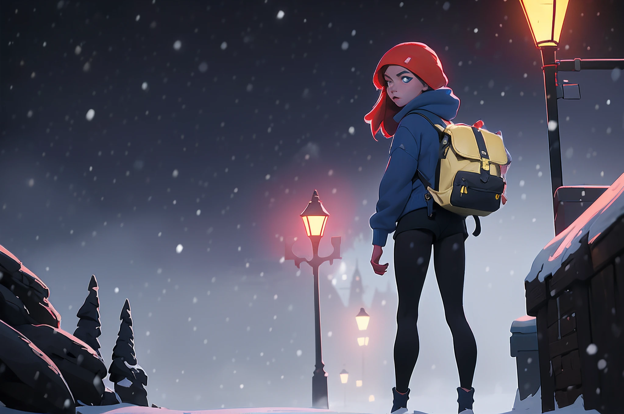 yellow backpack