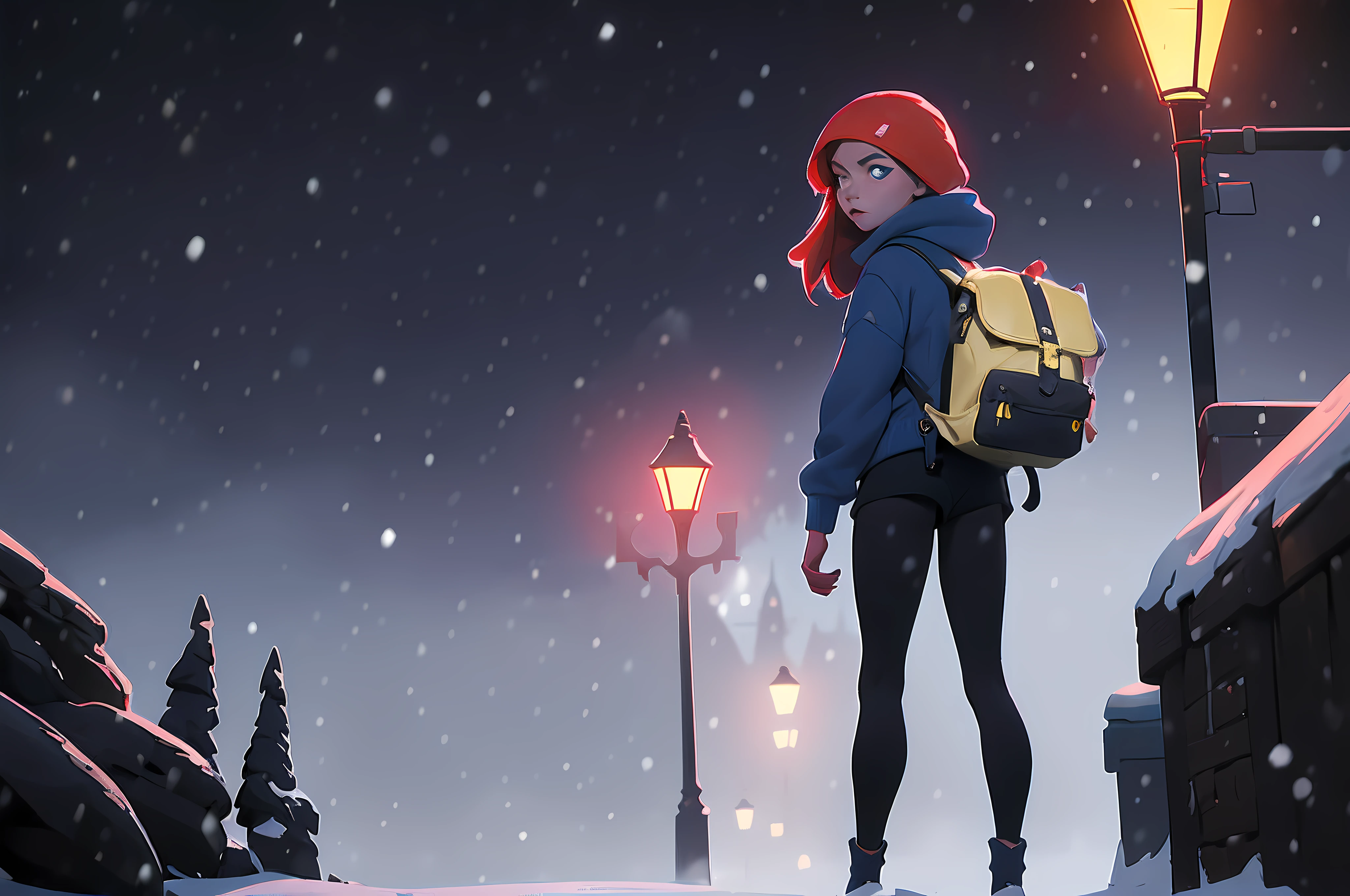 yellow backpack