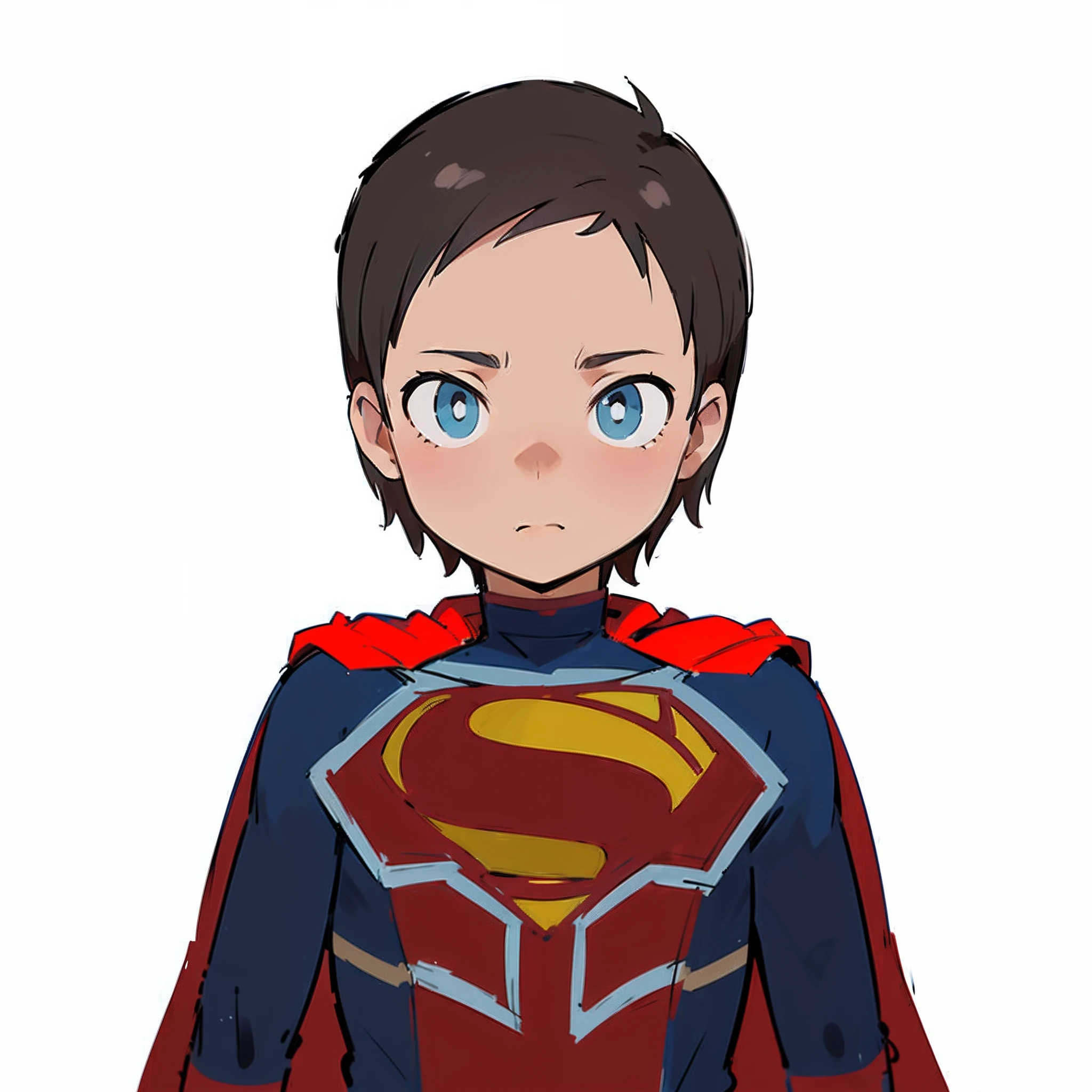 a cartoon of a young man dressed as a superman, digitally colored, super, superman, clean cel shaded, made with anime painter studio, cel - shaded art style, anime style hyper detailed, inspired by Tomioka Tessai, colored lineart, [ digital art ]!!, : 80s anime style, inspired by Kōno Michisei