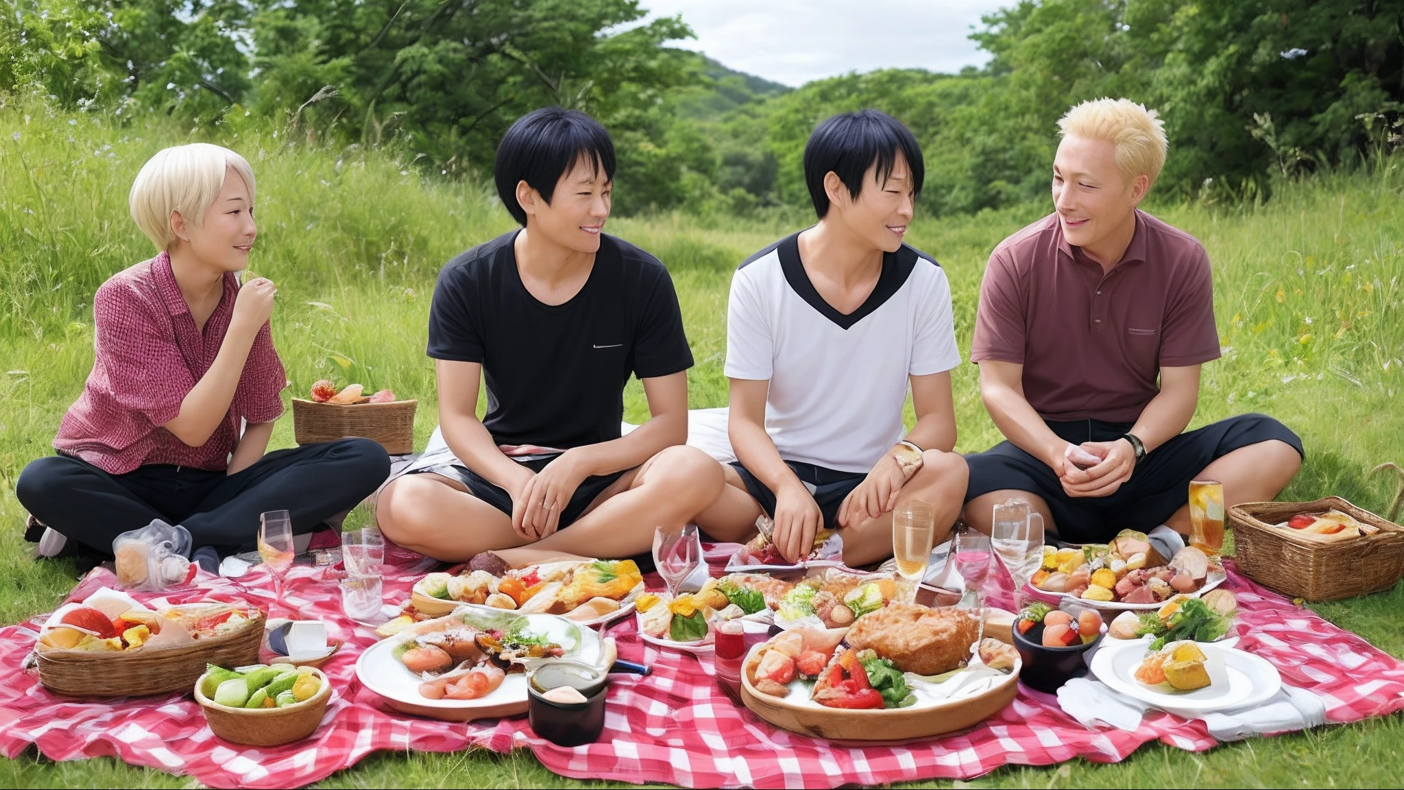 Kuboyasu Aren having a picnic with reiner braun