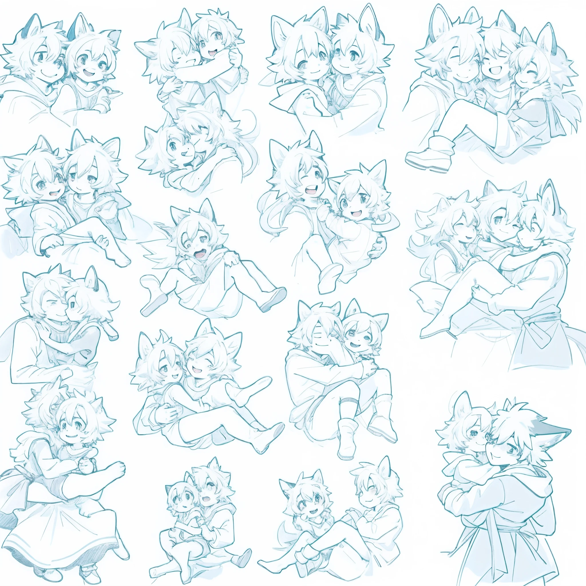 Child girl, animal creatures, love romance, smile, joyful, play with, Princess carry, piggyback, assorted poses, hugs, smile, happy, assorted angles, assorted facial expression, full body,