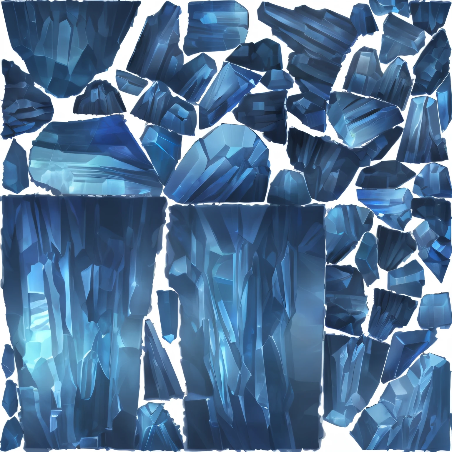 pillars of ice background, Blue Crystal Eternal Crystal, ice shards, crystalline rock, glowing crystal cave