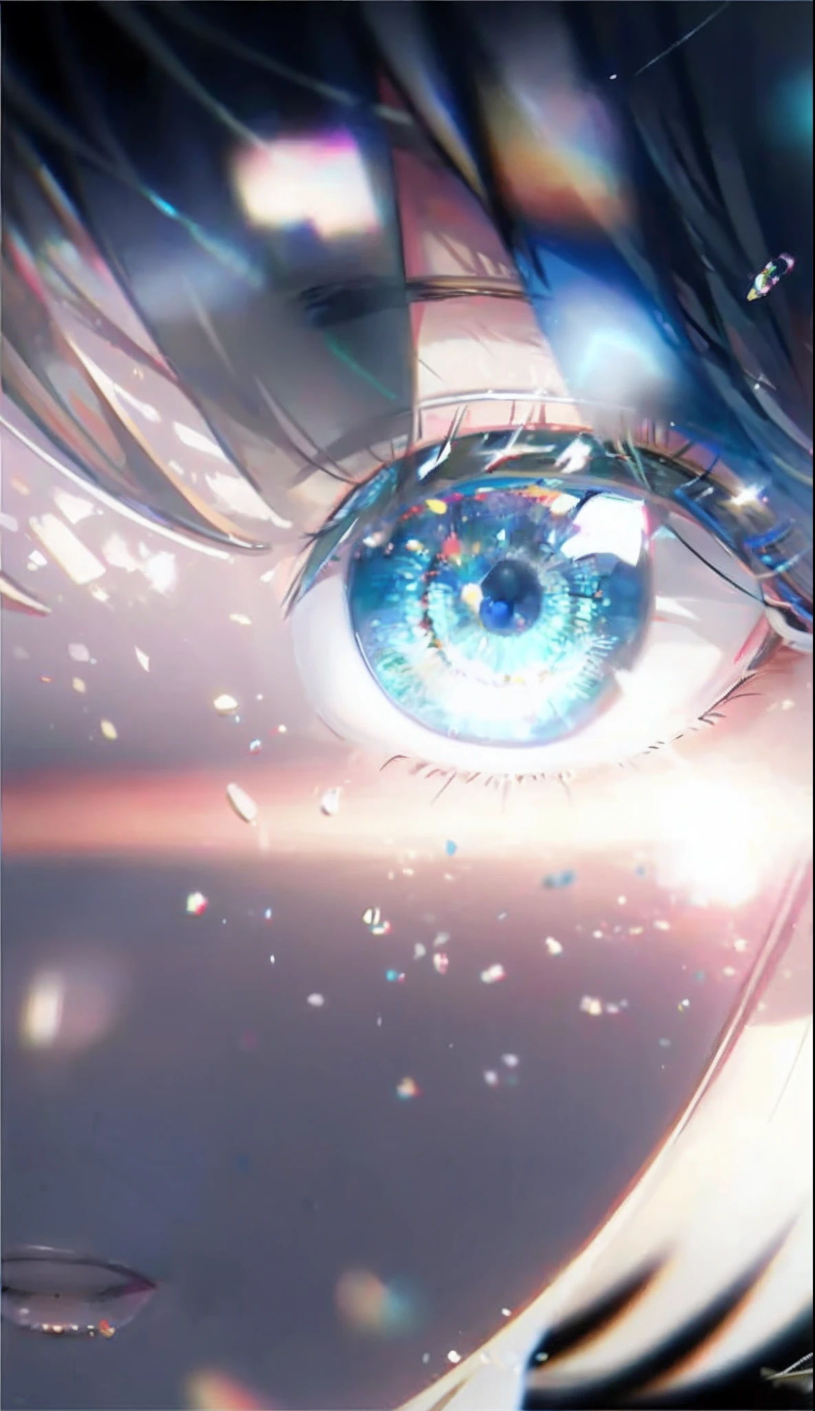Anime girl with blue eyes and blue eyes on white background, Blue Eye. Anime, anime visual, Clear Eyes Concept Art, huge anime eyes, blue shining eyes, Detailed Digital Anime Art, Sparkling blue eyes, Crystal Blue Eyes, photorealistic anime, beautidful eyes, eye reflections, ethereal anime, Ultra-detailed. Anime, dreamy psychedelic anime, eye reflections