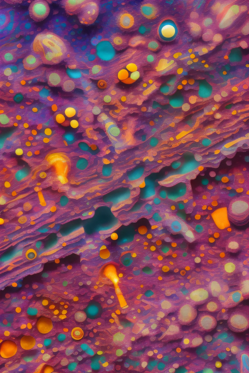 A beautiful picture of the microscopic world,Rich in color,Meteorite cross-section magnified,Molecular agglomeration,tmasterpiece