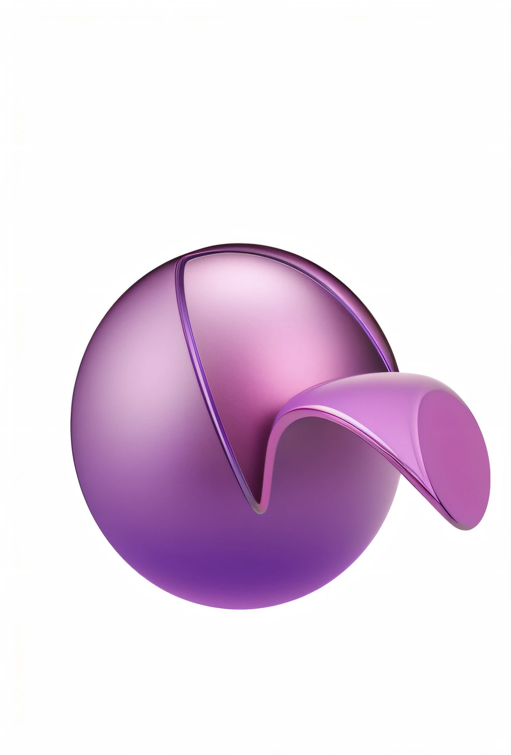 Purple and pink objects with curved bends, violet planet, material is!!! plum!!!, glossy sphere, spherical body, palla, smooth 3 d illustration, Smooth 3D illustration, artist rendition, made of liquid purple metal, an illustration of, some purple, Purple flesh, rendered illustration