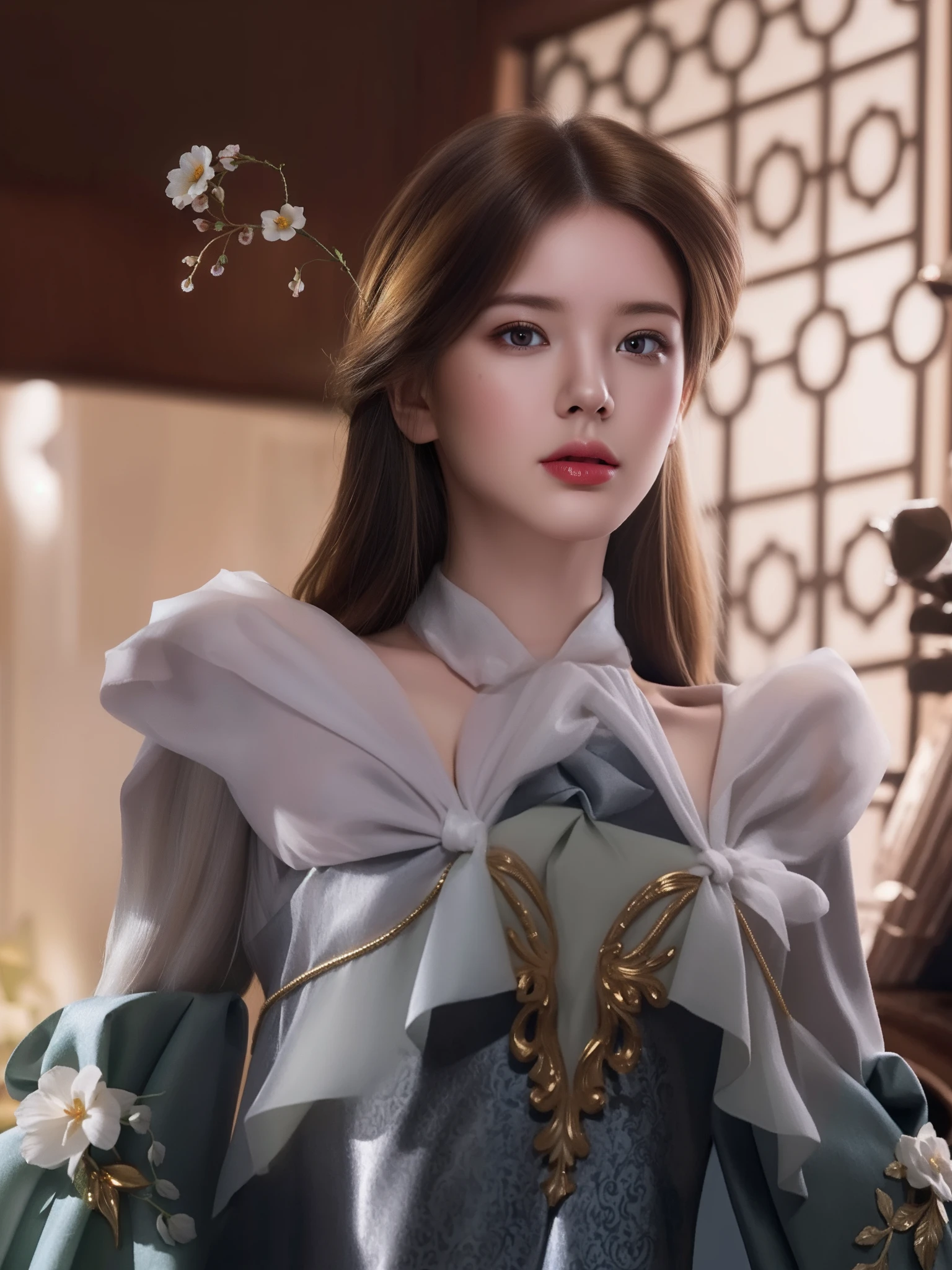 (hyperrealistic), (illustration), (high resolution), (8K), (extremely detailed), (best illustration), (beautiful detailed eyes), (best quality), (ultra-detailed), (masterpiece), (wallpaper), (photorealistic), (natural light), (rim lighting), (detailed face), (high detailed realistic skin texture), (anatomically correct), (solo), (1 girl), (high detailed realistic hair), (blonde hair:1.2), (heterochromic eyes), (detailed golden eyes), (small moles under the eyes), (realistic big breasts:1.5), (exposed nipple breasts:1.3), (long legs), (slender abs), (dynamic pose), (closed mouth:1.3), nsfw,
