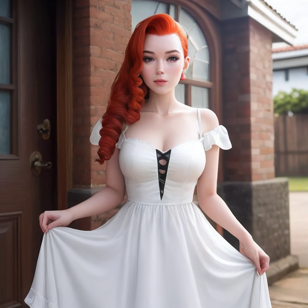 low angle photo of a gorgeous, 35 year old woman, blue eyes, milf, healthy skinny,short, clean skin texture, small, big lips, little noose, sexy, sexy lether dress (dressed as a domina), (red long hair in ponytail), insanely detailed eyes, little boops, tiny boops, small tits,skinny, 2/3 body crop, 8 mm art lens, f 1. 1, sharp focus, 8 k high definition, insanely detailed, photorealistic, big shoulder, little neck, long lash, full lips, big lower lip, pink lips, firm breast, firm pushup, push up, firm chest, posing in the sunset on the beach.