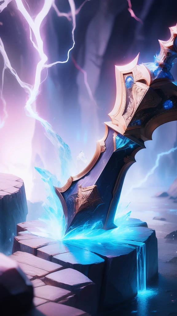 hammers,Thor's hammer,With lightning,Surprising textures,complicated decoration,crystal