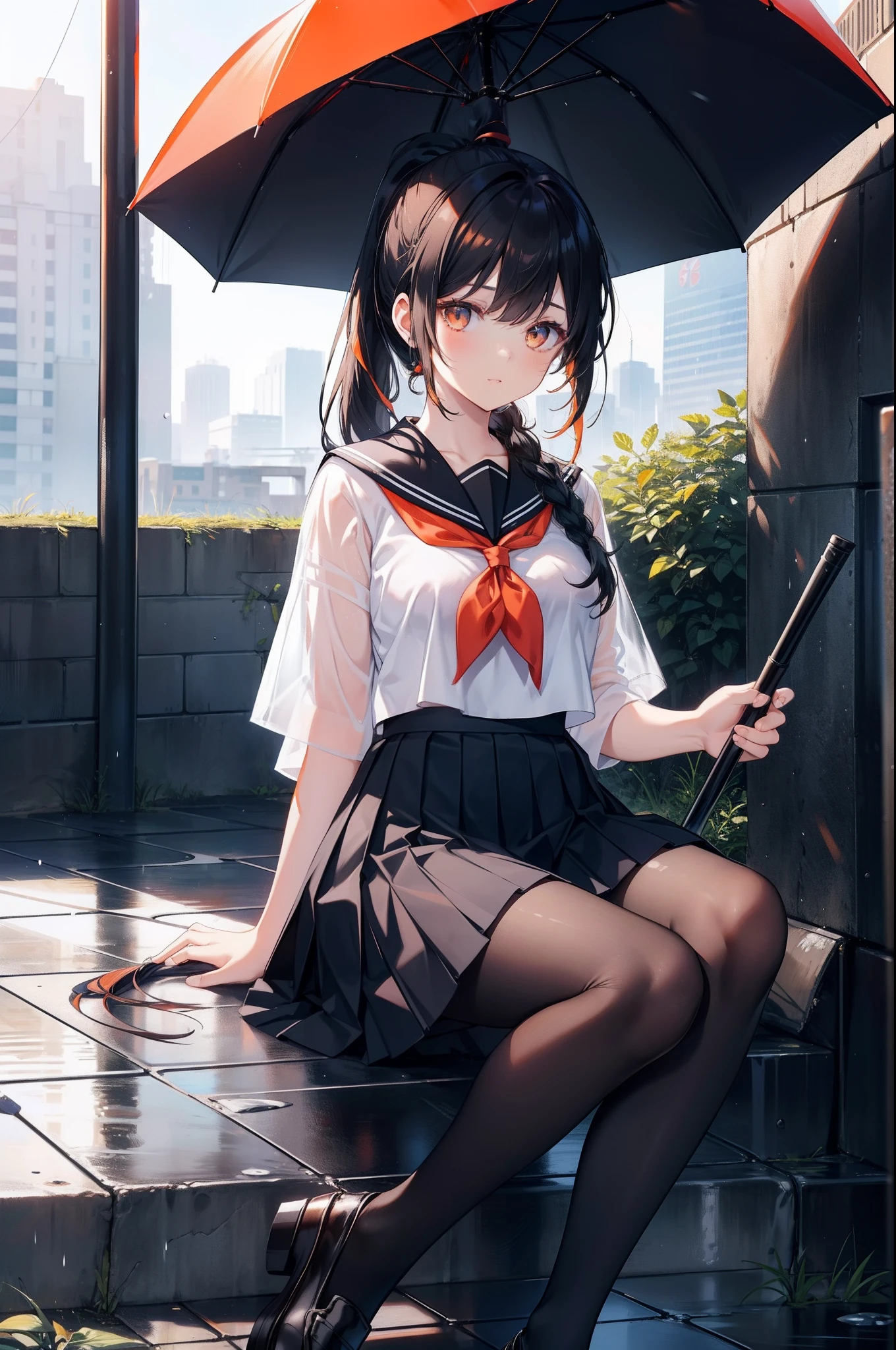 ((((absurdres, RAW photo, extremely delicate and beautiful, masterpiece, Best Quality, ultra high resolution, 32k, hyperrealistic, ultra-detailed)))), ((perfect anatomy)), super Detailed skin, perfect figure, Very detailed CG 8k wallpaper, in her 20s, very small head, very small face, delicate facial features, tearful mole, earring, very huge round breasts, full body shot, shorter middle hair, wavy hair, outdoor, ((((school uniform)))),