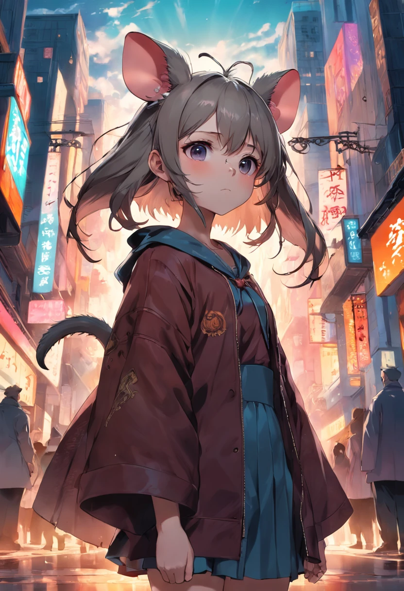 Girl with rat ears