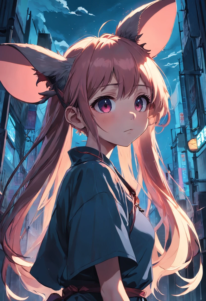 Girl with rat ears