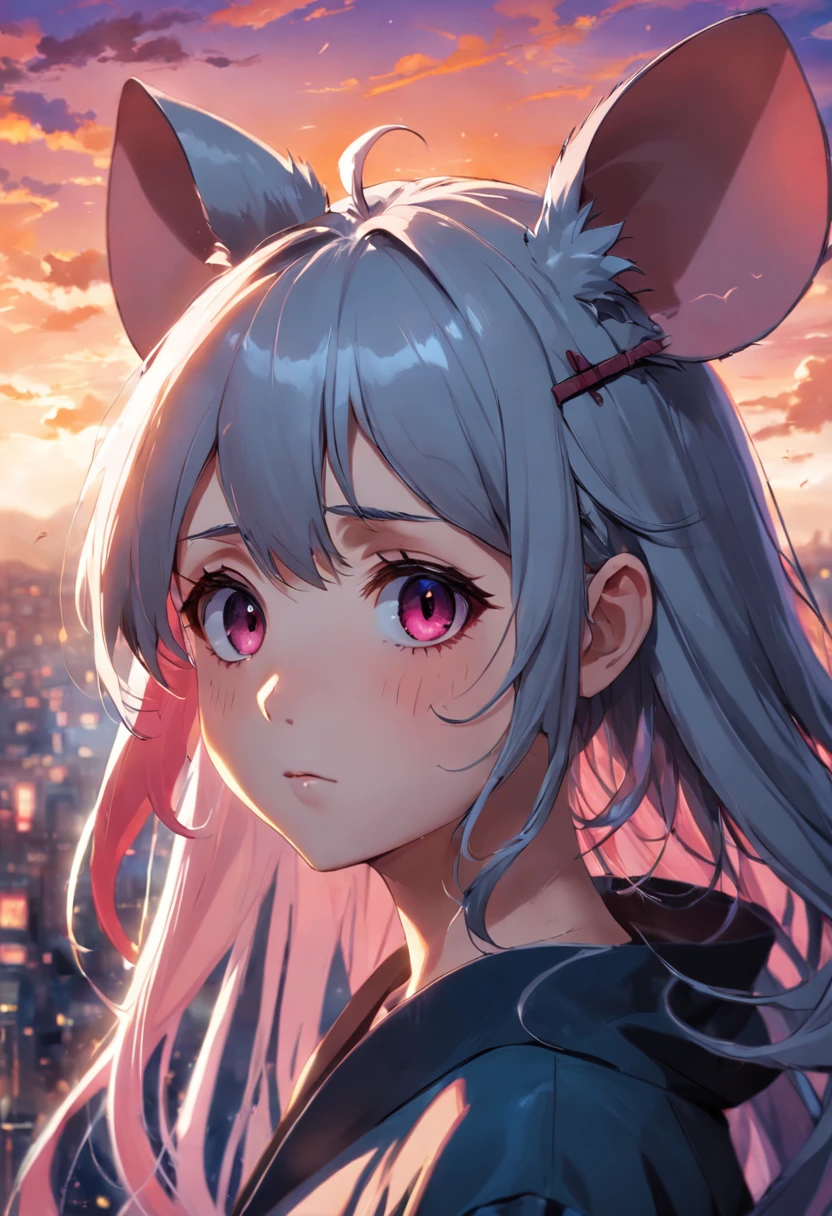 Girl with rat ears