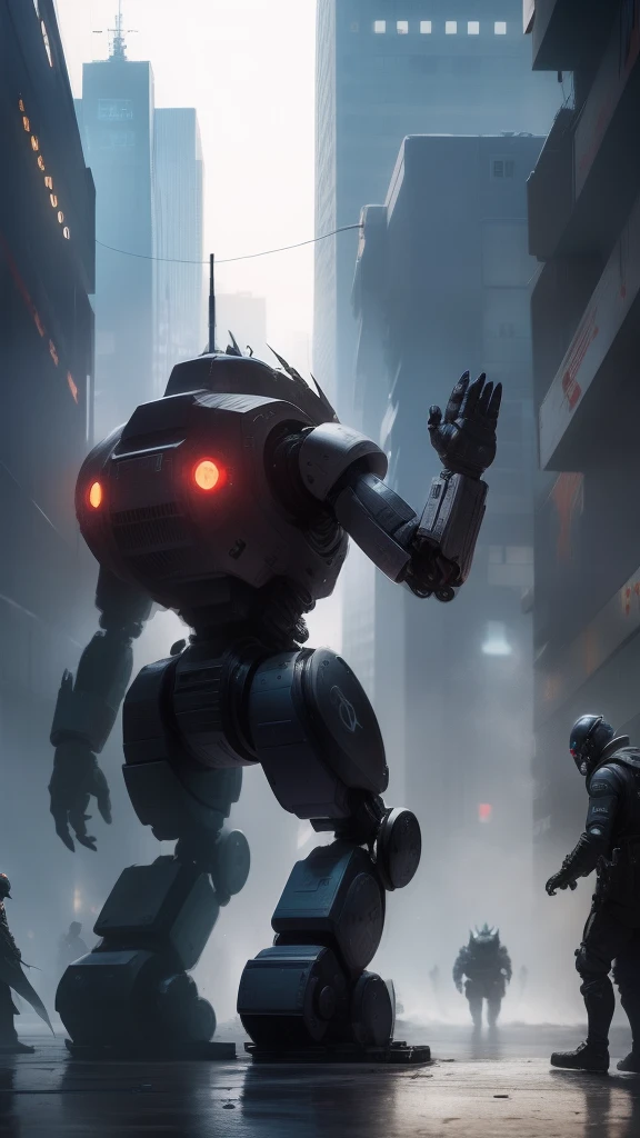 Dystopian robots extract debts from the broad masses of working people