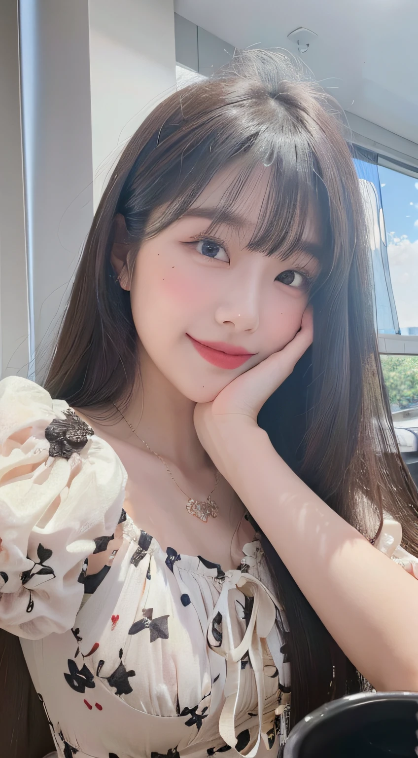 clothed、(photo real:1.4)、(Hyperrealistic:1.4)、(Realstic:1.3)、
(Smoother lighting:1.05)、(Improved lighting quality in movies:0.9)、32K、
1女の子、20歳の女の子、Realistic lighting、Backlit、Facial light、ray trace、(Brightening light:1.2)、(Increase quality:1.4)、
(best quality real texture skin)、Fine eyes、finerly detailed face、
(Tired, sleepy and satisfied:0.0)、close-up face、T‐shirt、
(Bodyline mood improvement:1.1)、Glossy skin、actress、korean idol、Nogizaka Idol、hposing Gravure Idol