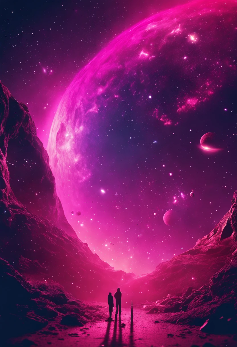 space, pink galaxy