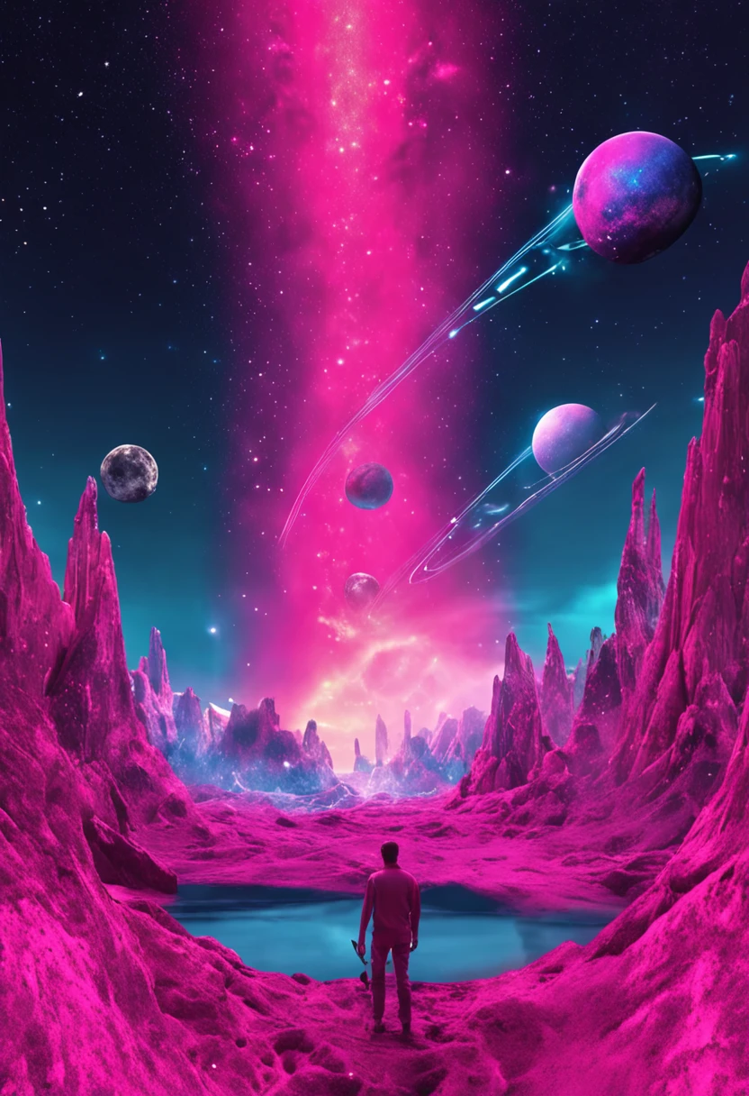 space, pink galaxy