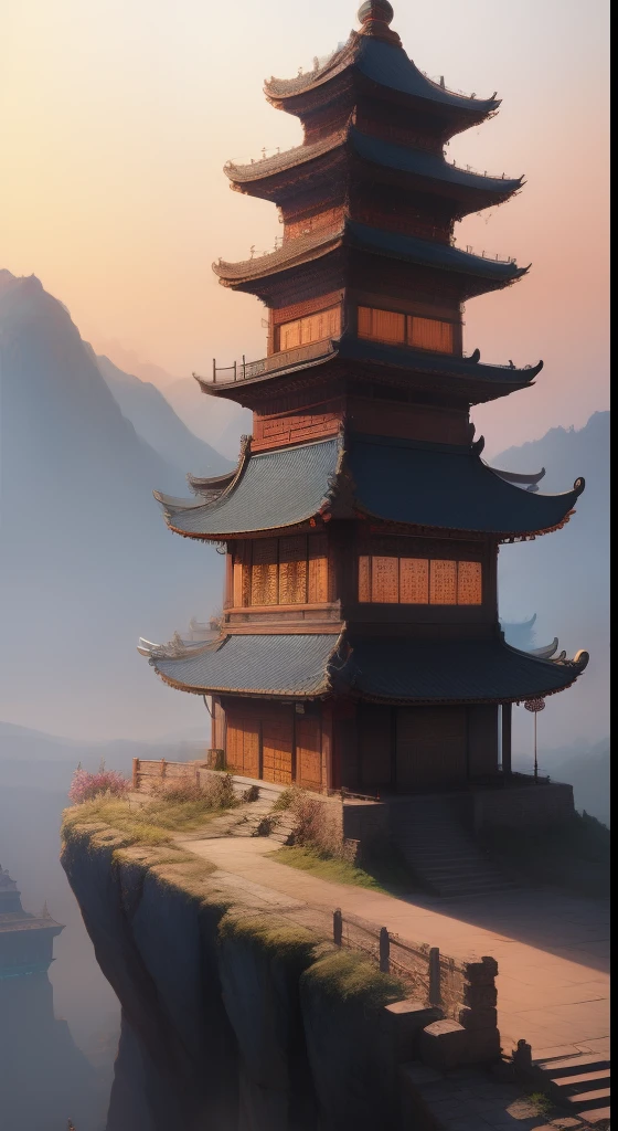 Ancient Chinese city,in wonderland,Huge scenes
