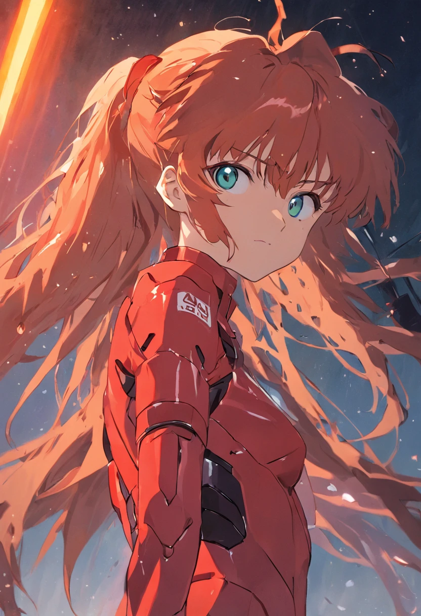 Asuka Langley Sōryū in 80s style