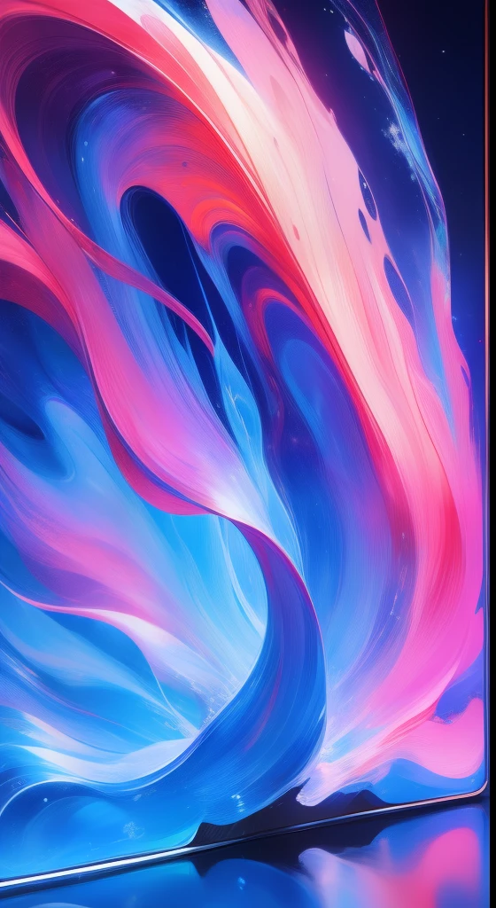 Reflecting a vibrant flat mirror, colorful world, with dynamism.lineworks,Mountain pattern,Moire,loong pattern,As estrelas,kosmos