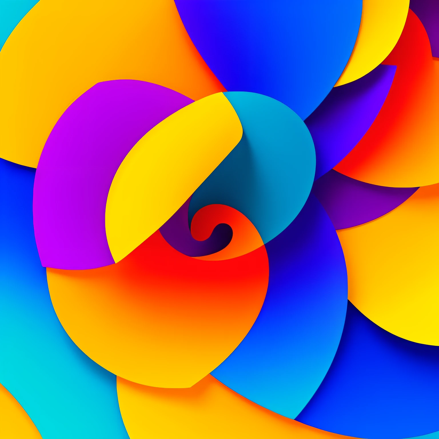 Make a "Flat In 3D" style background with this image. Reveal the perfection of the image. Cores alaranjado, amarelo, blue and purple.