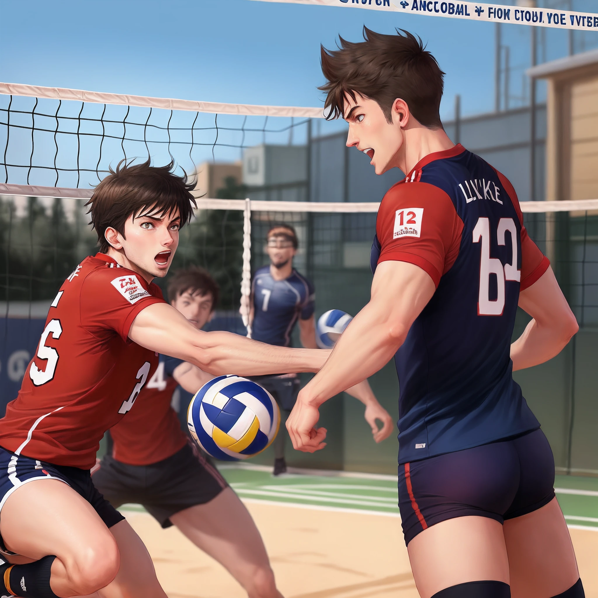 Uncle Ike　2guys　volley　Until the punchline is made　animesque