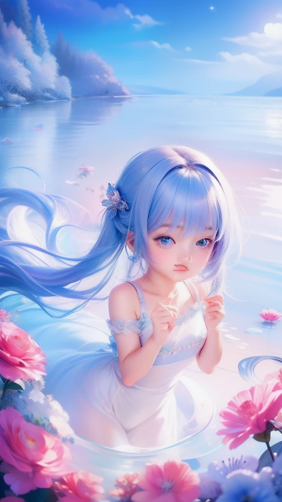 Once upon a moonlit night, in a land of dreams, there lived a named Lily. Every night, as she closed her eyes, her imagination soared. In her dreams, she could fly among fluffy clouds and swim with mermaids in sparkling seas,Bright colors