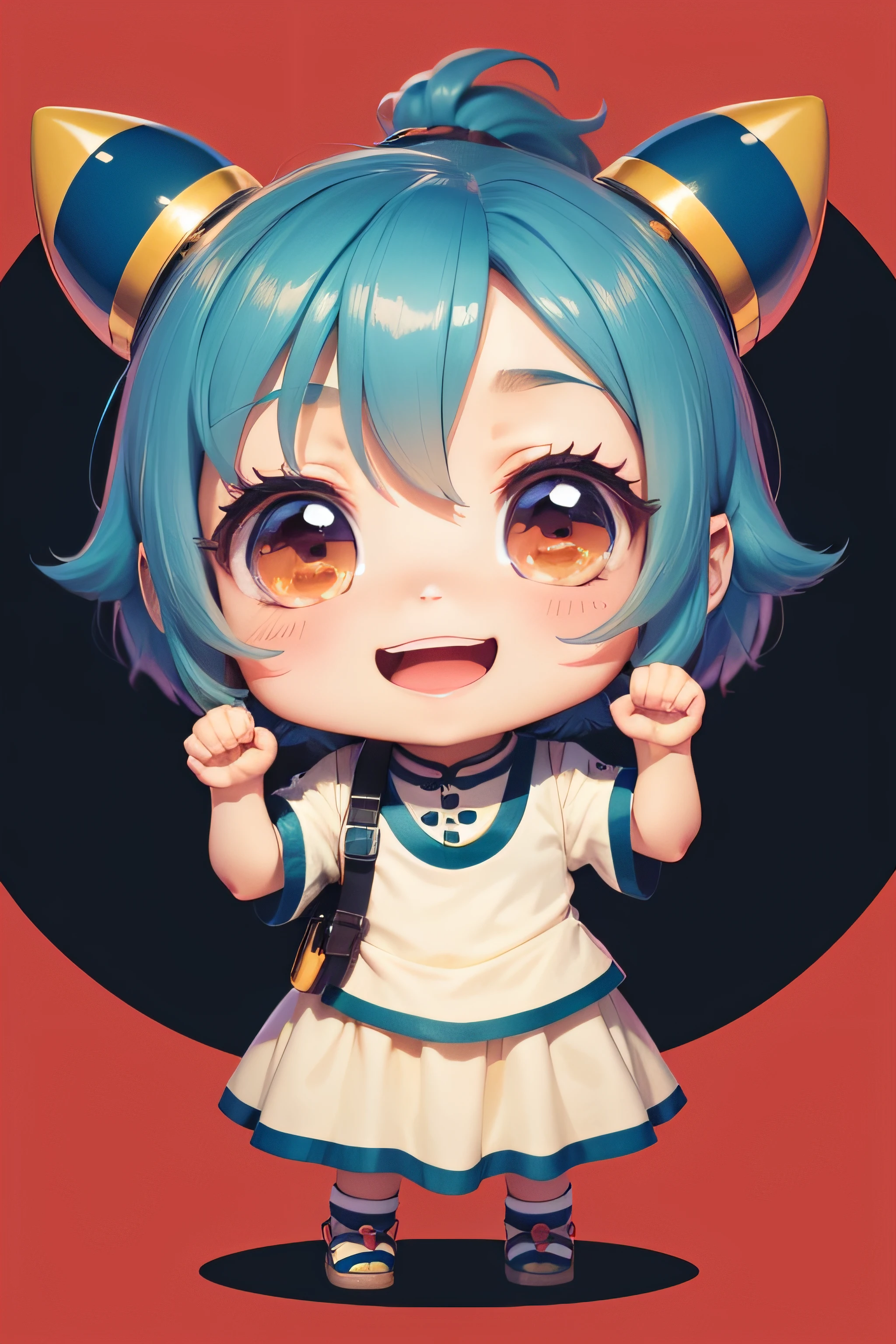 chibi character clap hand happy, clapping hand