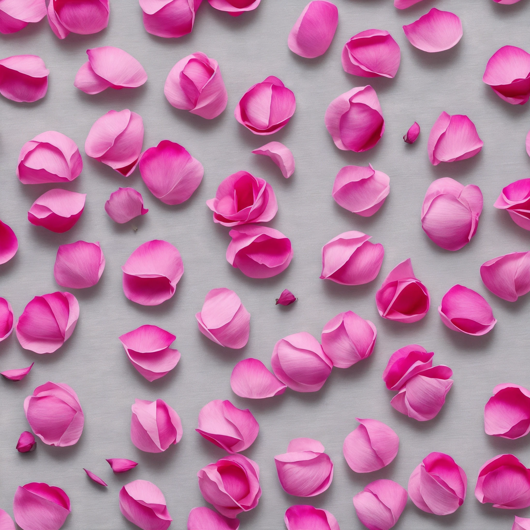 True pink Rose small petals spread randomly on
super white material background, realistic , 8k bright image, super resolution