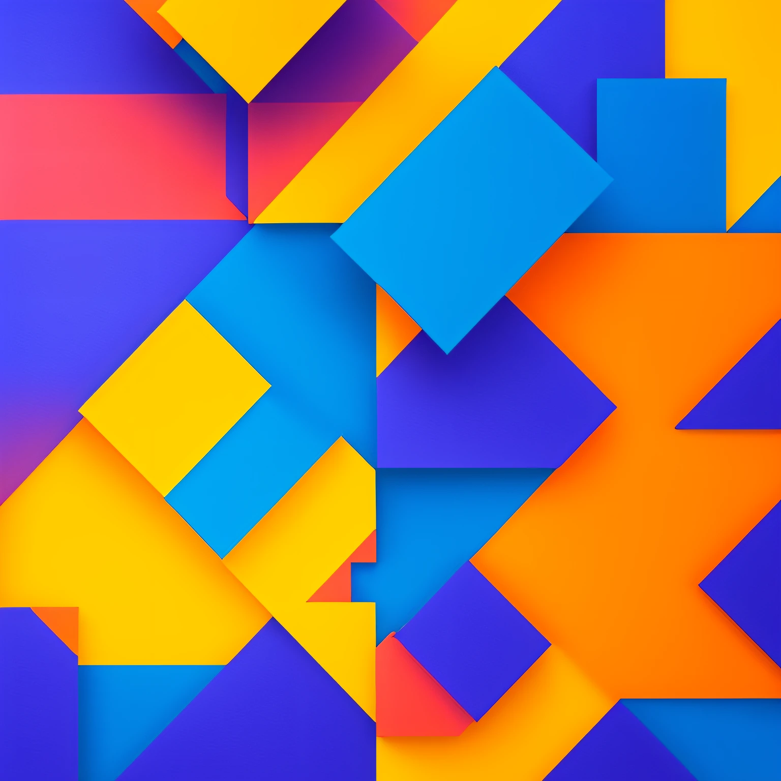 Make a "Flat In 3D" style background with this image. Reveal the perfection of the image. Cores alaranjando, amarelo, azul e uva.