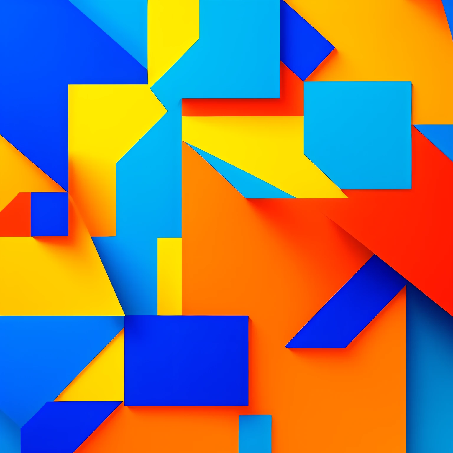 Make a "Flat In 3D" style background with this image. Reveal the perfection of the image. Cores alaranjando, amarelo, azul e uva.