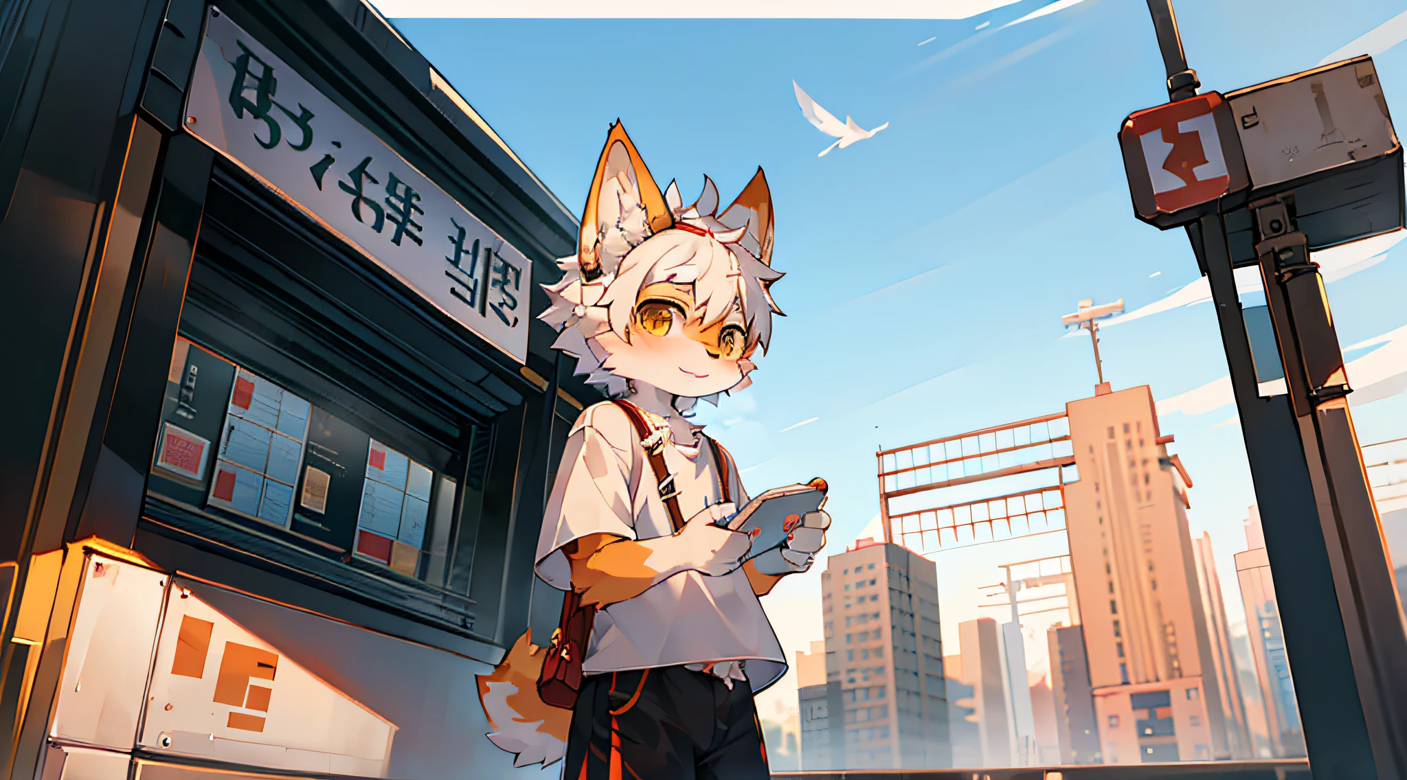 furry,fur,body fur,train Pedestrian crossing,solo,short sleeves,horizon,white shirt,character focus, white hair, orange fur,BREAK,aoeu,aoeu,aoeu,aoeu,aoeu,aoeu,aoeu,aoeu,aoeu,aoeu,aoeu,aoeu,aoeu,aoeu,aoeu,aoeu,aoeu,aoeu,aoeu,aoeu,aoeu,aoeu,aoeu,aoeu,aoeu